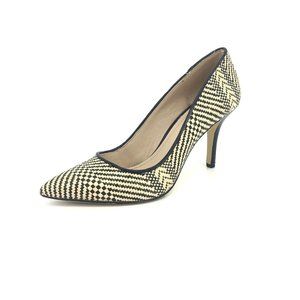 BCBGeneration Black And Cream Woven Pump sz 7